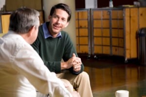 Men talking affair recovery