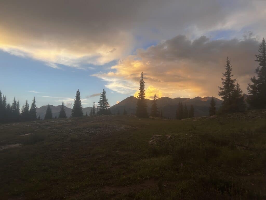 sunset outside Silverton